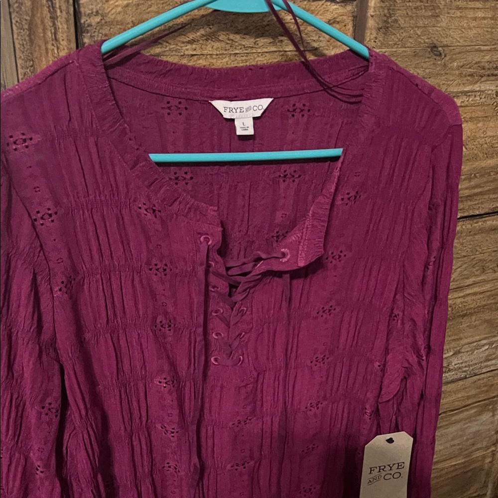 Frye & Co. Magenta Textured Top